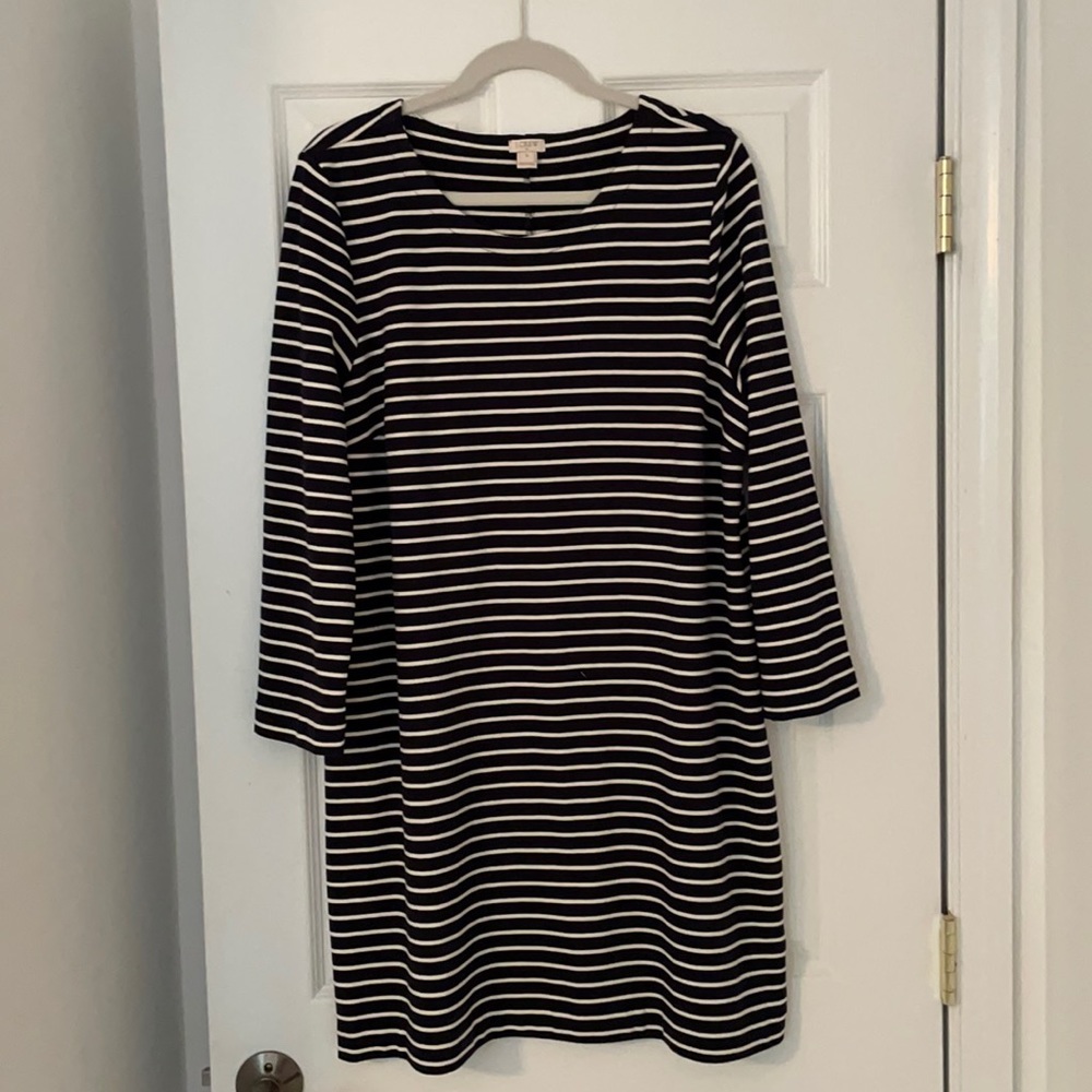 Navy and White Stripe Dress from J.Crew!